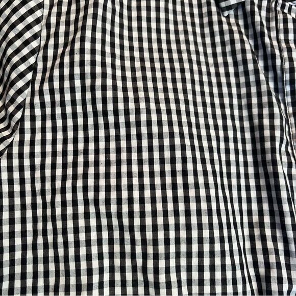 IC By Connie K Black White Gingham Button-Up Shirt Size XXL - Picture 2 of 6
